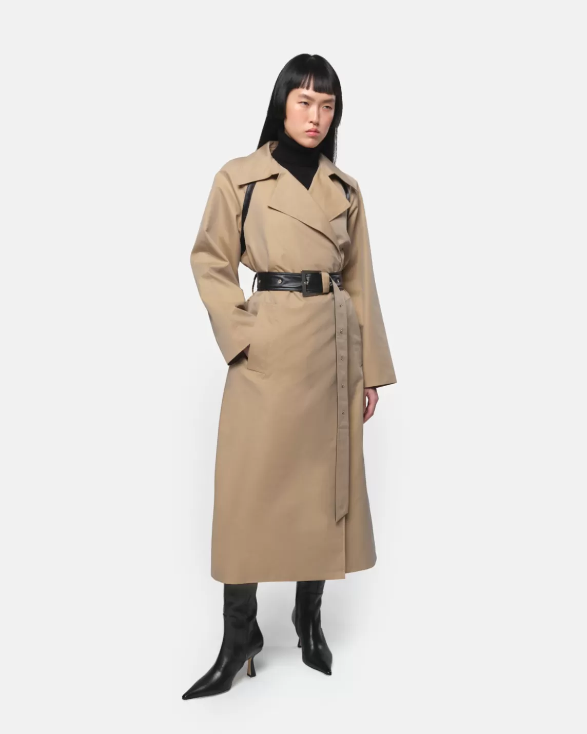 Apparis Marge Trenchcoat Almond & Noir Almond&Noir Cheap